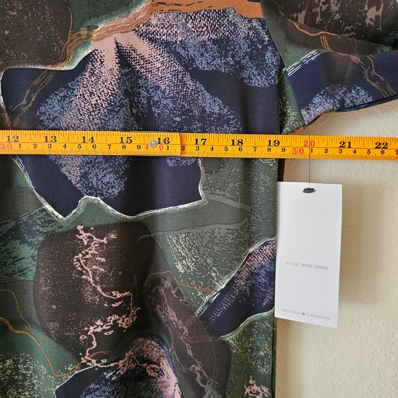 NWT SYMPLI Go to Classic T-Shirt Relax 3/4 Sleeve Abstract Floral Sz 10 - Picture 15 of 16